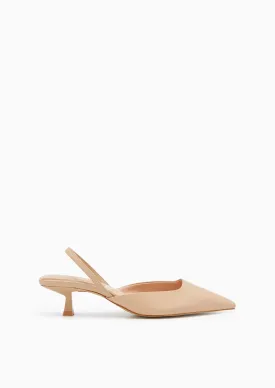 Biz Low Heel Slingbacks Beige