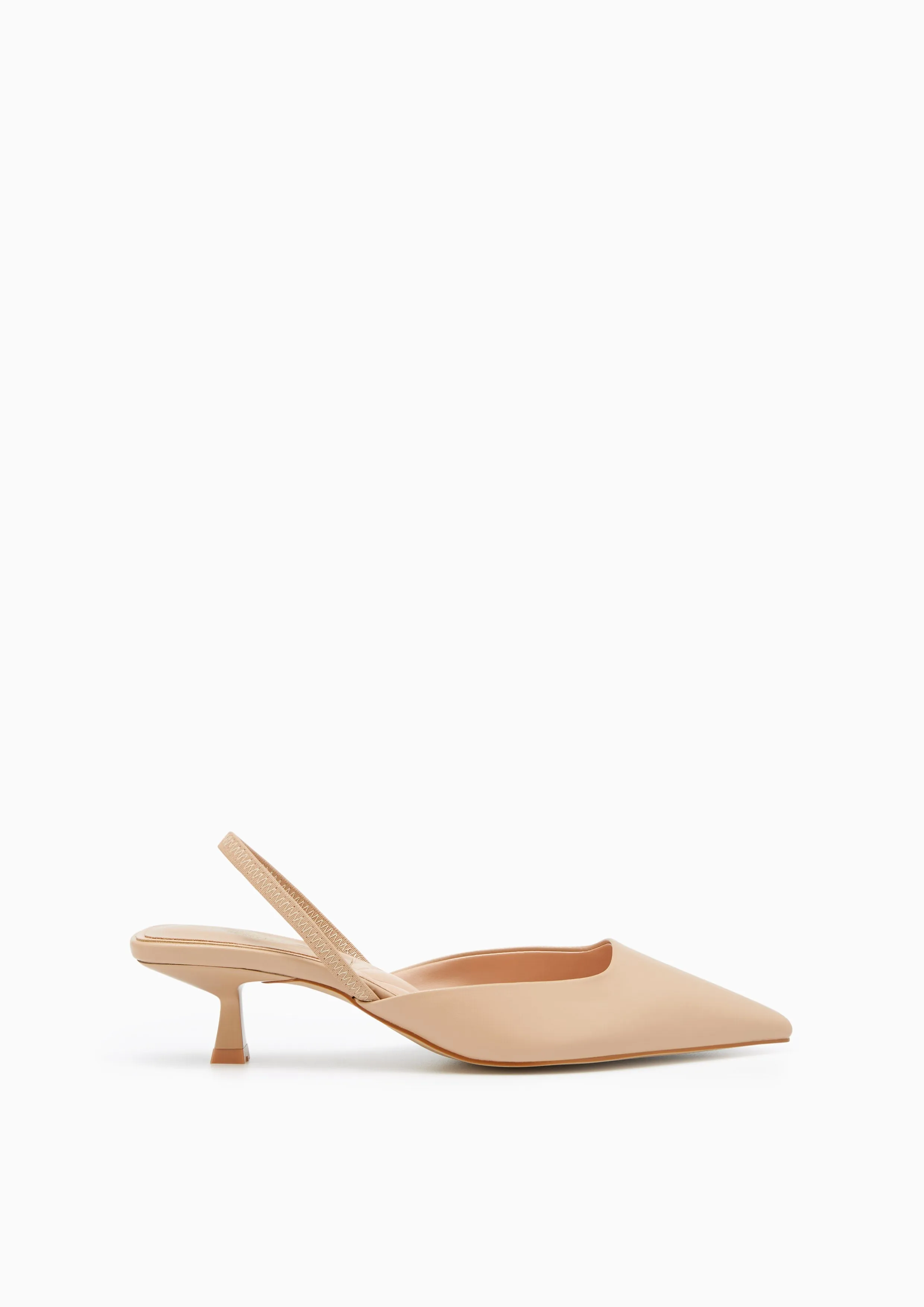 Biz Low Heel Slingbacks Beige