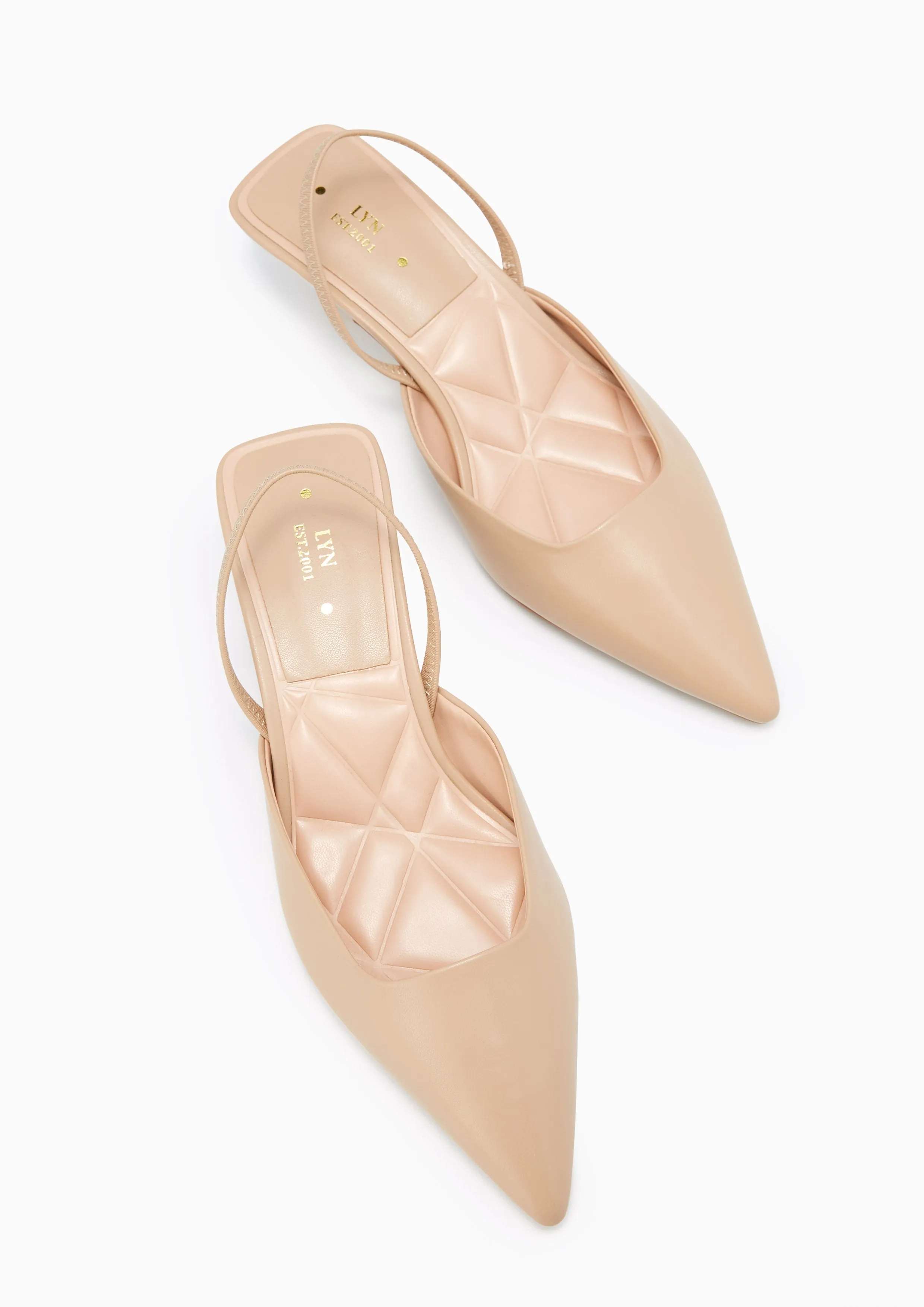 Biz Low Heel Slingbacks Beige