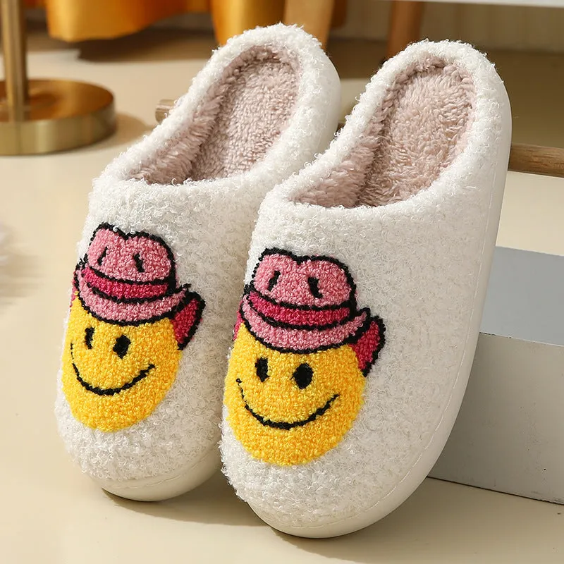 Blue Zone Planet |  Cute Denim Pattern Cotton Slippers Indoor Home Plush Warm Slippers