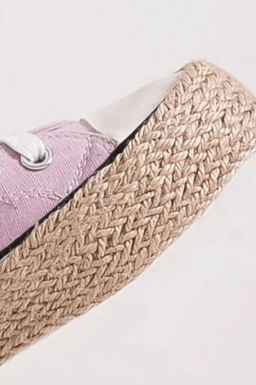 Canvas Lace-Up Espadrille Sneakers in Lilac