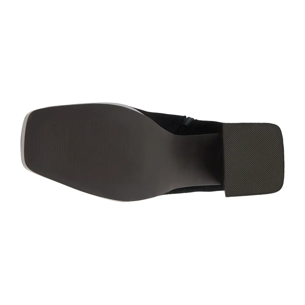 Duke Square Toe Platform Zippered Boots