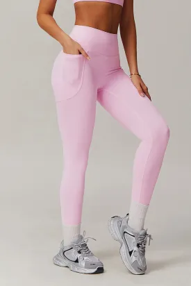 FlexFit High-Waisted Pocket Leggings - Baby Pink