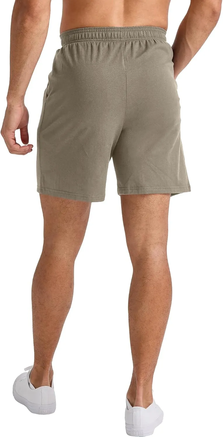 Hanes Men's Originals Cotton Shorts with Pockets, Pull-On Jersey Gym Shorts, 7