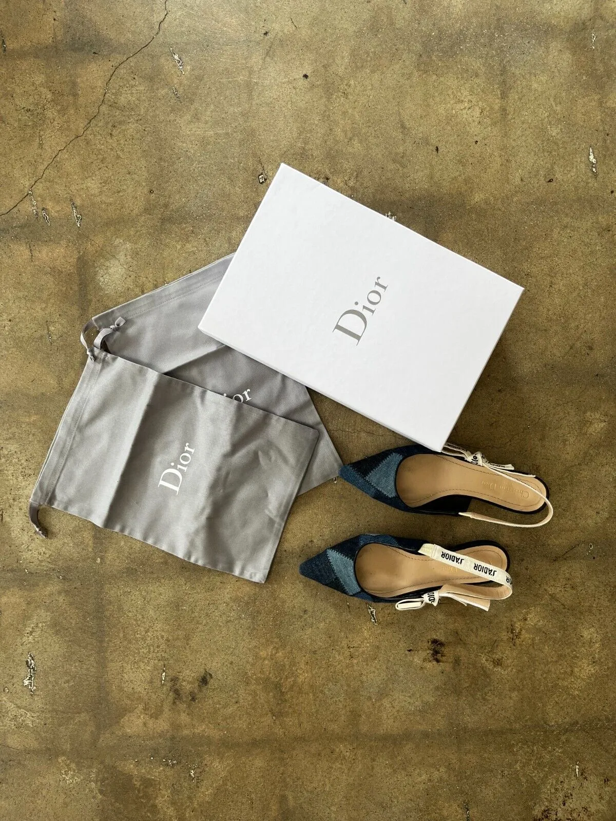 J'ADIOR PATCHWORK SLINGBACKS