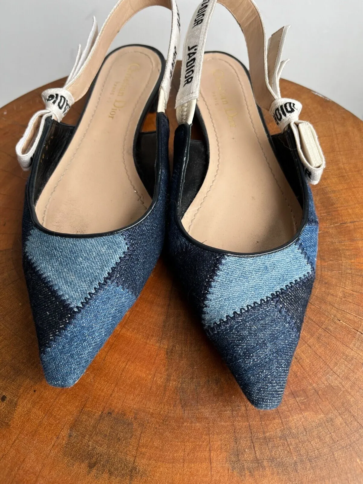 J'ADIOR PATCHWORK SLINGBACKS