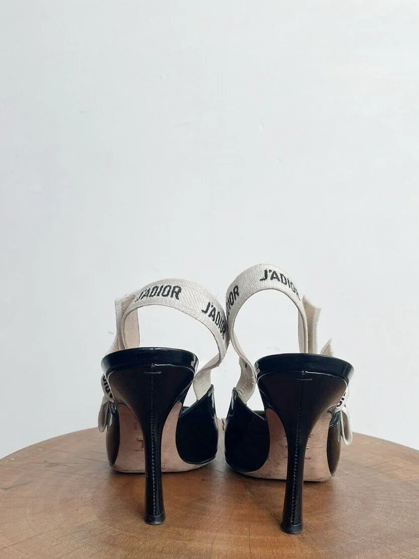 J'ADIOR PATENT SLINGBACKS