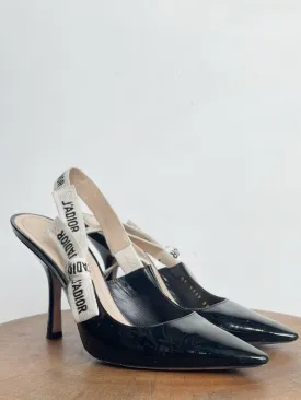 J'ADIOR PATENT SLINGBACKS