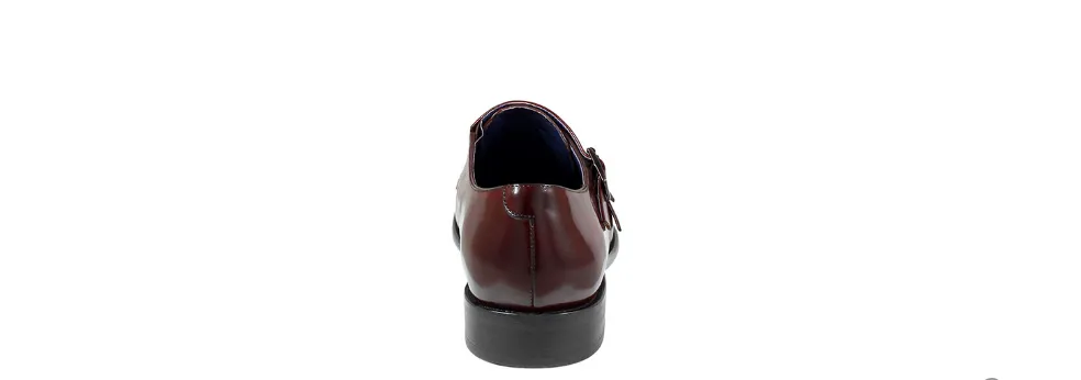 Jennings Cap Toe Double Monk Strap Burgundy
