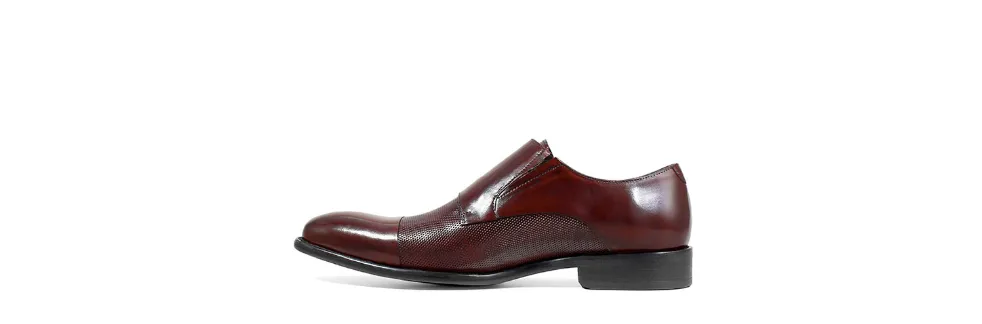 Jennings Cap Toe Double Monk Strap Burgundy