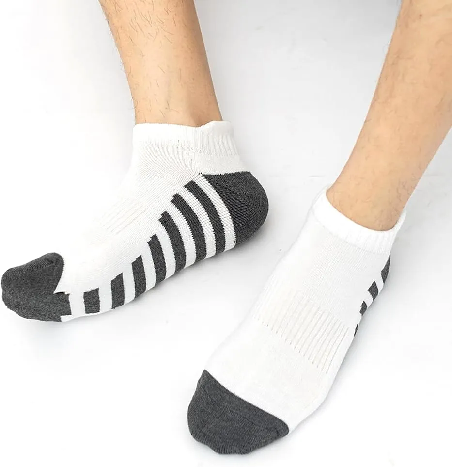JOYN??E 10 Pairs Mens Athletic Running Ankle Socks Men 10 Pack Low Cut Breathable Workout Socks,Sock Size:10-13