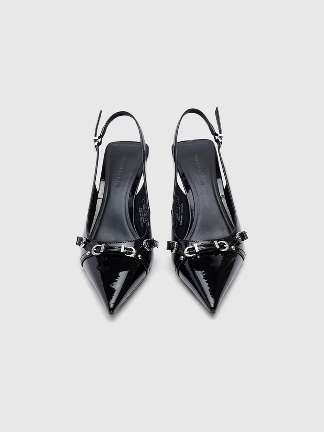 Kitten Heeled Pointed Toe Slingbacks