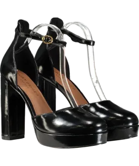 Kurt Geiger Black Shoreditch Platform-heel Leather Courts UK 8 EU 41 👠