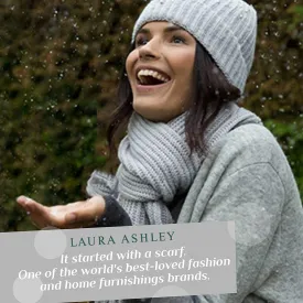 Laura Ashley Ladies Plush Terry Check Scuff Slippers with Memory Foam, Indoor Outdoor Slip On Footwear for Ladies