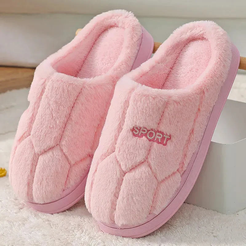 Men Indoor Home Non Slip Versatile Plush Cotton Slippers