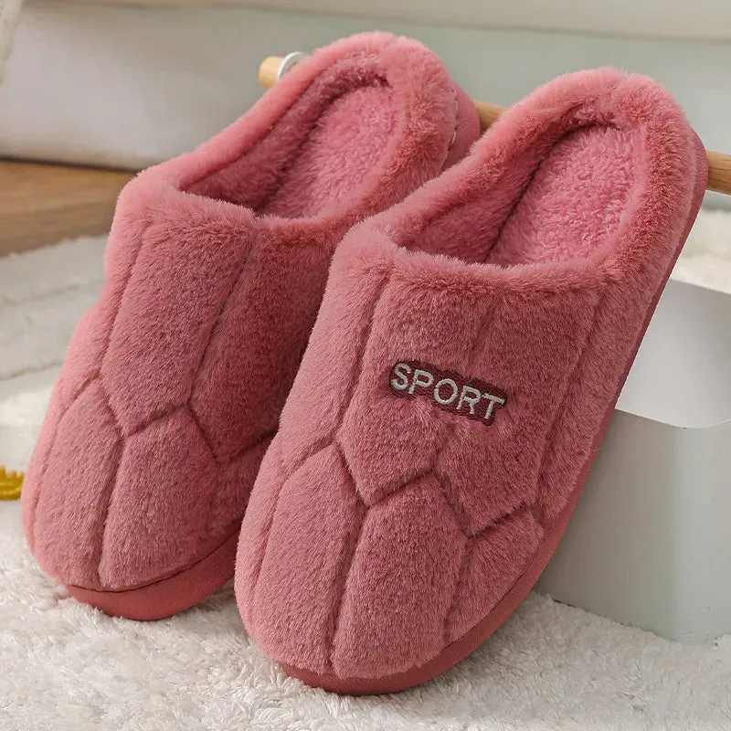 Men Indoor Home Non Slip Versatile Plush Cotton Slippers