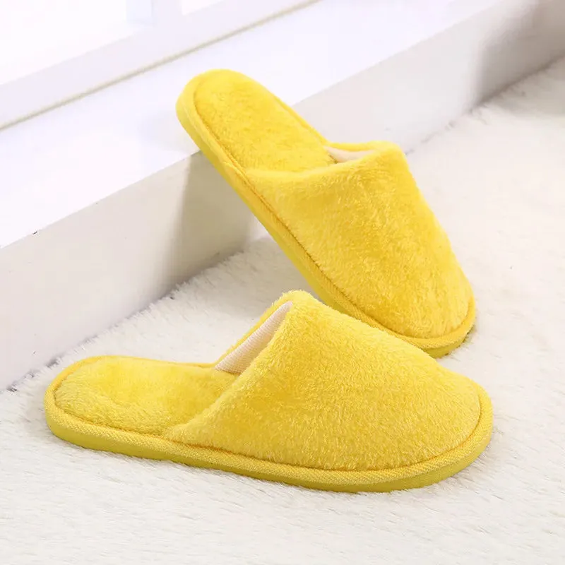 Men Indoor Home Non Slip Versatile Plush Cotton Slippers