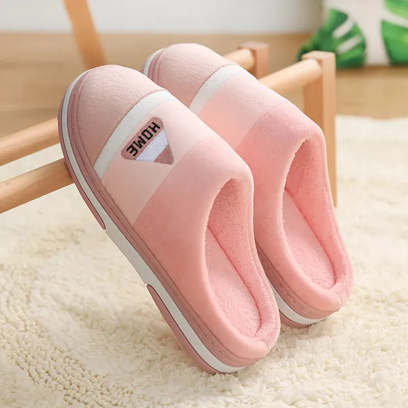 Men Indoor Home Non Slip Versatile Plush Cotton Slippers