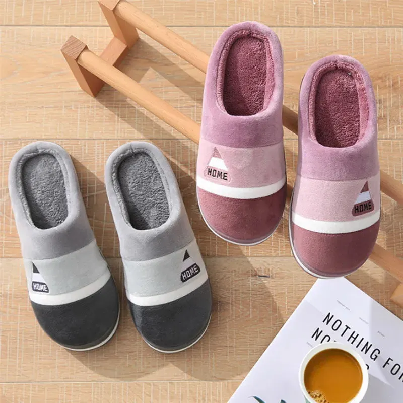 Men Indoor Home Non Slip Versatile Plush Cotton Slippers