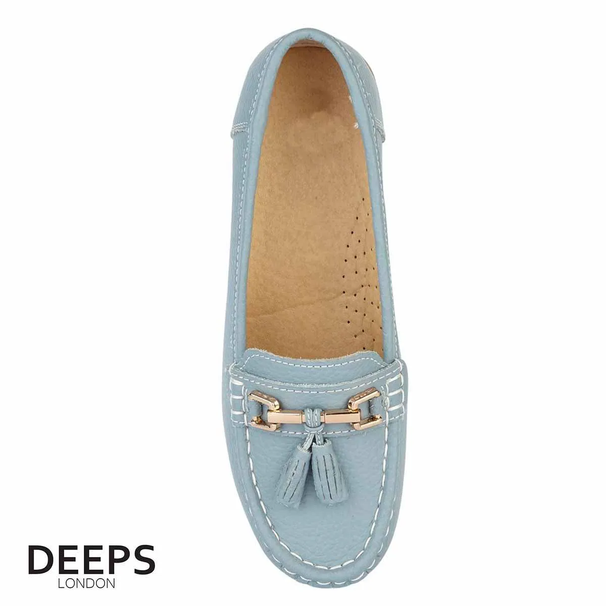 NAUTICAL WOMEN'S SLIP ON CASUAL LEATHER LOAFER/MOCASSIN/BOAT SHOES WITH TASSELS
