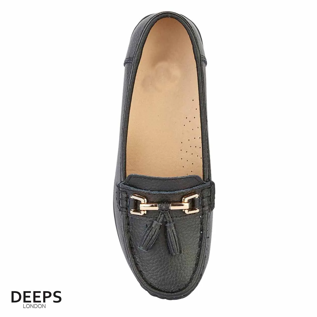NAUTICAL WOMEN'S SLIP ON CASUAL LEATHER LOAFER/MOCASSIN/BOAT SHOES WITH TASSELS