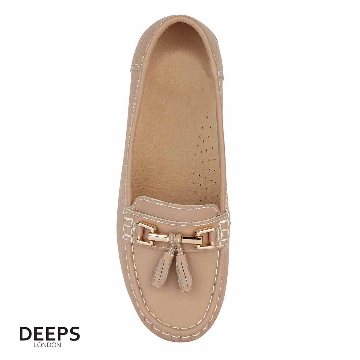 NAUTICAL WOMEN'S SLIP ON CASUAL LEATHER LOAFER/MOCASSIN/BOAT SHOES WITH TASSELS