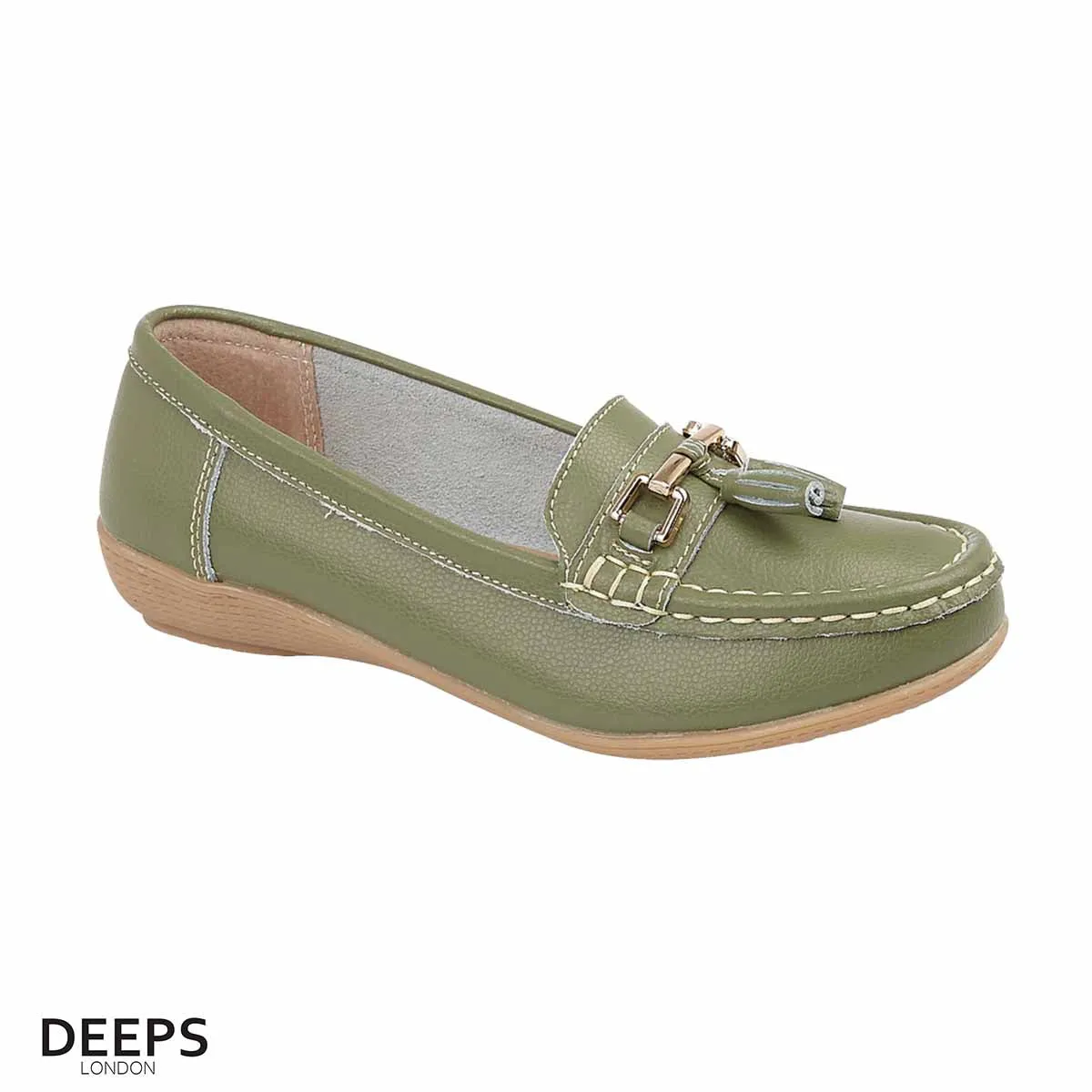 NAUTICAL WOMEN'S SLIP ON CASUAL LEATHER LOAFER/MOCASSIN/BOAT SHOES WITH TASSELS