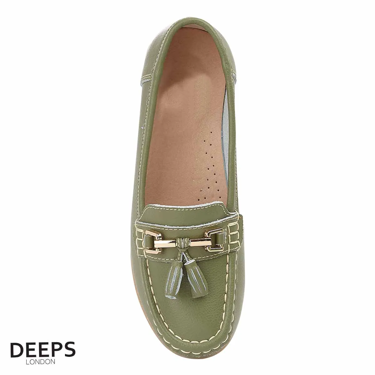 NAUTICAL WOMEN'S SLIP ON CASUAL LEATHER LOAFER/MOCASSIN/BOAT SHOES WITH TASSELS