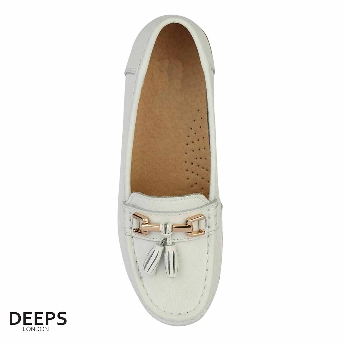 NAUTICAL WOMEN'S SLIP ON CASUAL LEATHER LOAFER/MOCASSIN/BOAT SHOES WITH TASSELS
