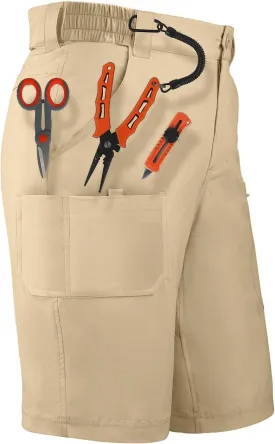 Palmyth Men's Fishing Short Quick Dry 10.5?? Sun Protection UV UPF 50  Cargo Shorts Water Resistant for Saltwater Freshwater