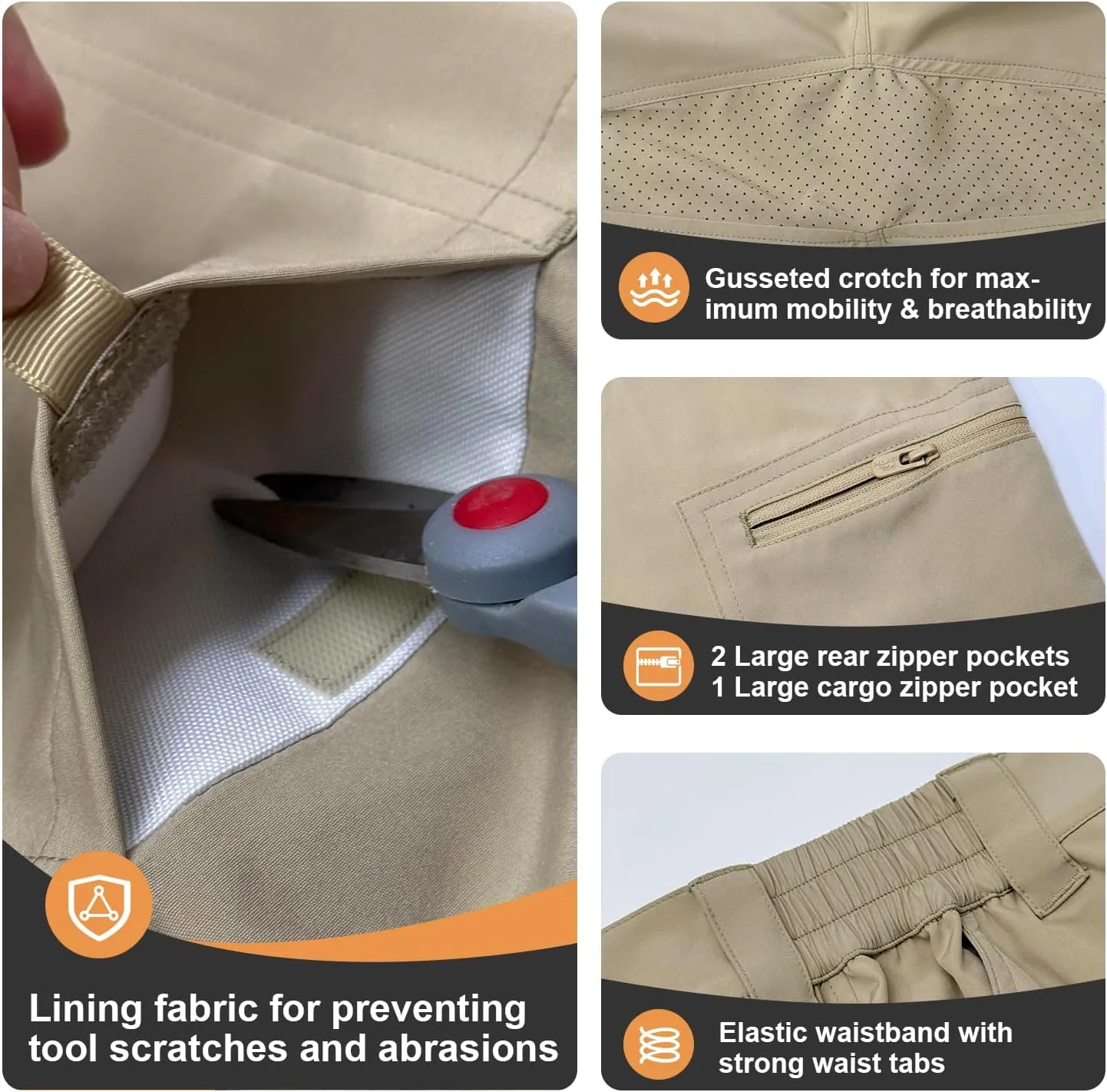 Palmyth Men's Fishing Short Quick Dry 10.5?? Sun Protection UV UPF 50  Cargo Shorts Water Resistant for Saltwater Freshwater