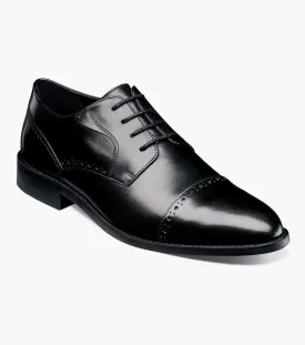 Stacy Adams Black Barnett Cap Toe Oxford Shoes
