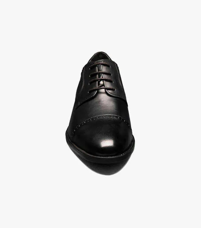 Stacy Adams Black Barnett Cap Toe Oxford Shoes