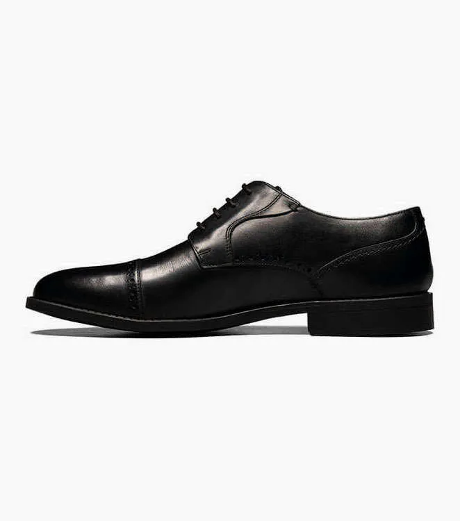 Stacy Adams Black Barnett Cap Toe Oxford Shoes