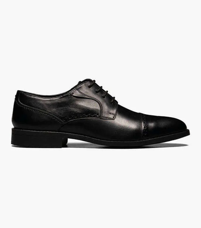 Stacy Adams Black Barnett Cap Toe Oxford Shoes