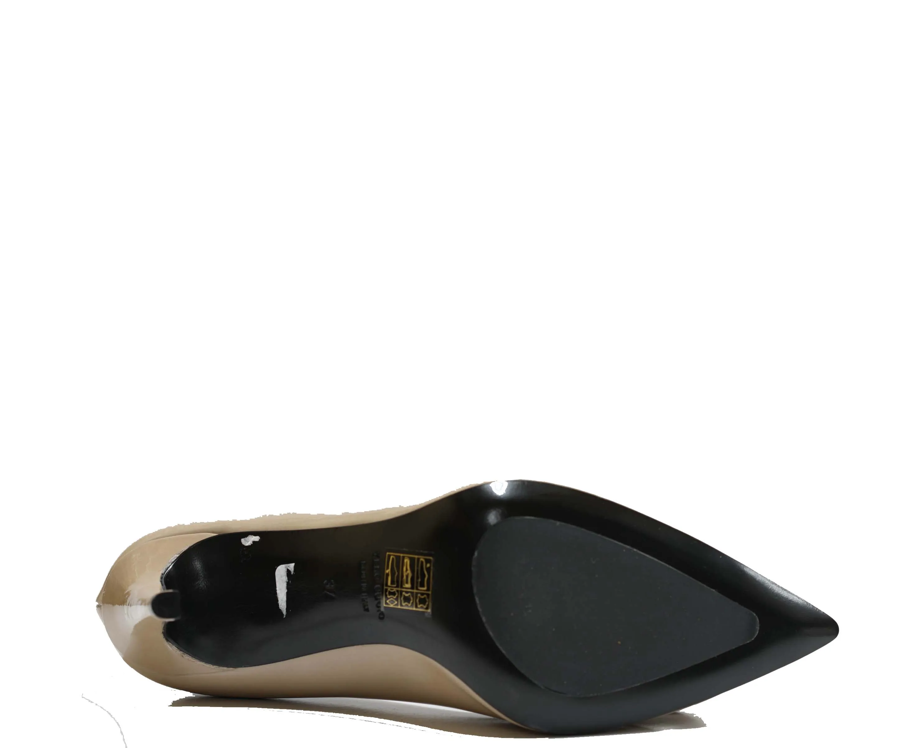 Stefano Stefani Women's Patent Taupe & Silver Shoe 7607 - 41 EU Last Size
