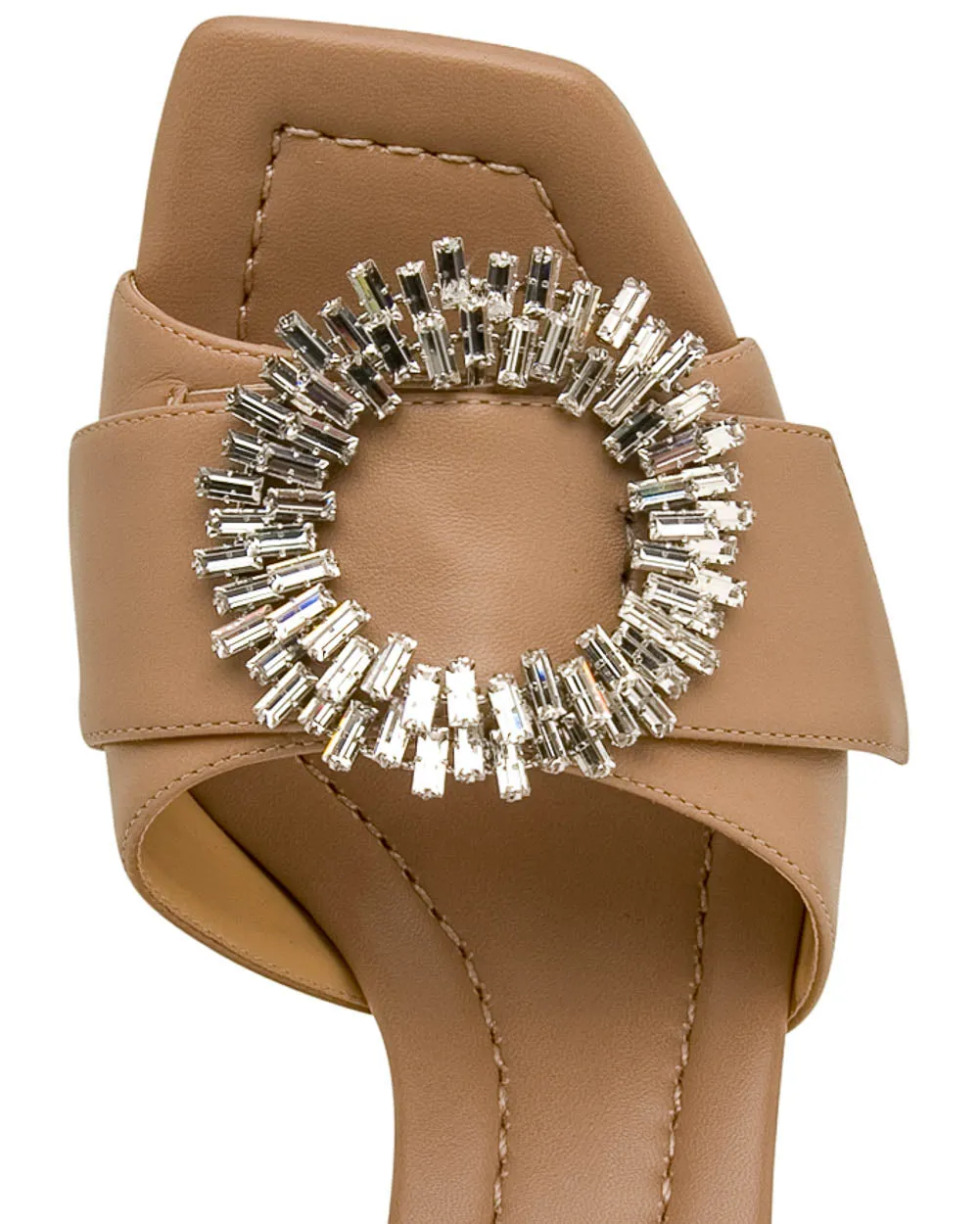 Tan Madeline Open Toe Mule Sandal