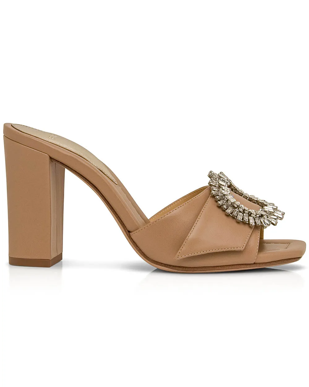 Tan Madeline Open Toe Mule Sandal
