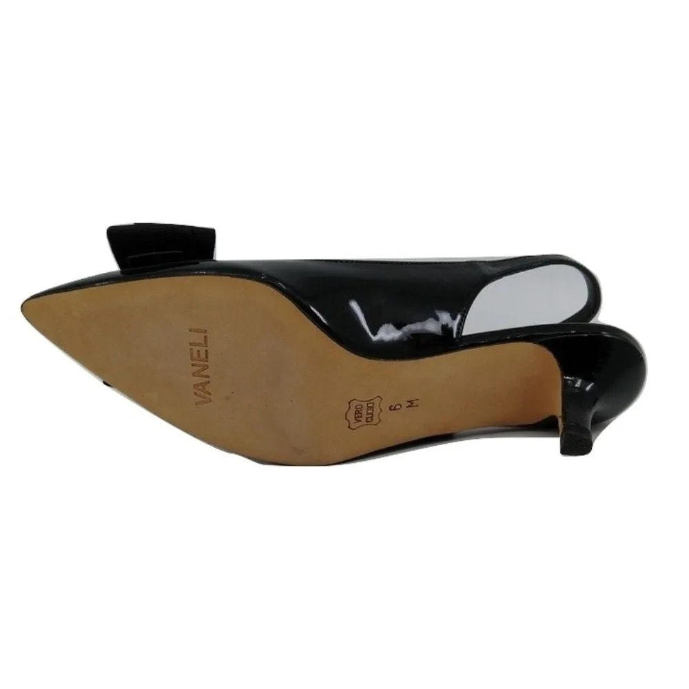Tawnee Black Patent Vaneli Slingback Pumps