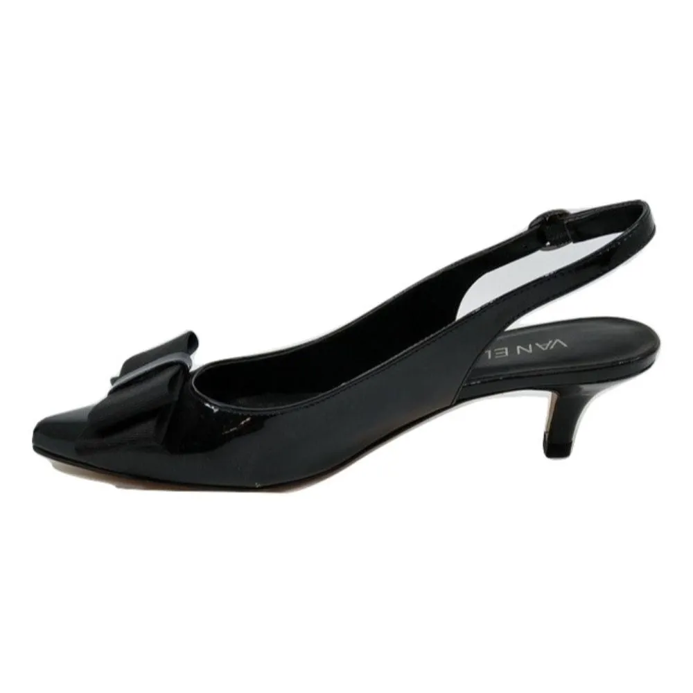 Tawnee Black Patent Vaneli Slingback Pumps