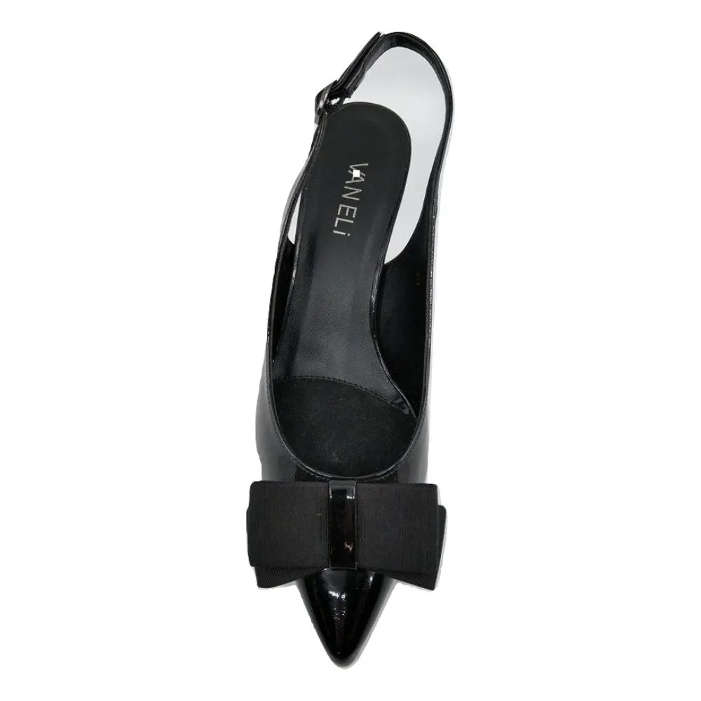 Tawnee Black Patent Vaneli Slingback Pumps