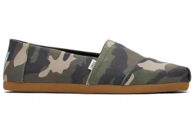 TOMS Mens Alpargata Camo Print Espadrille - Green Woodland