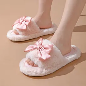Wholesale 20pcs Open Cotton Home Girl Plush Indoor Slippers