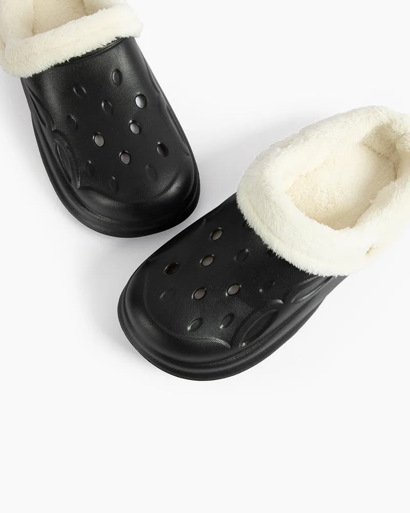 Winter Indoor Non-slip Warm Thick-soled Hole cotton Slippers