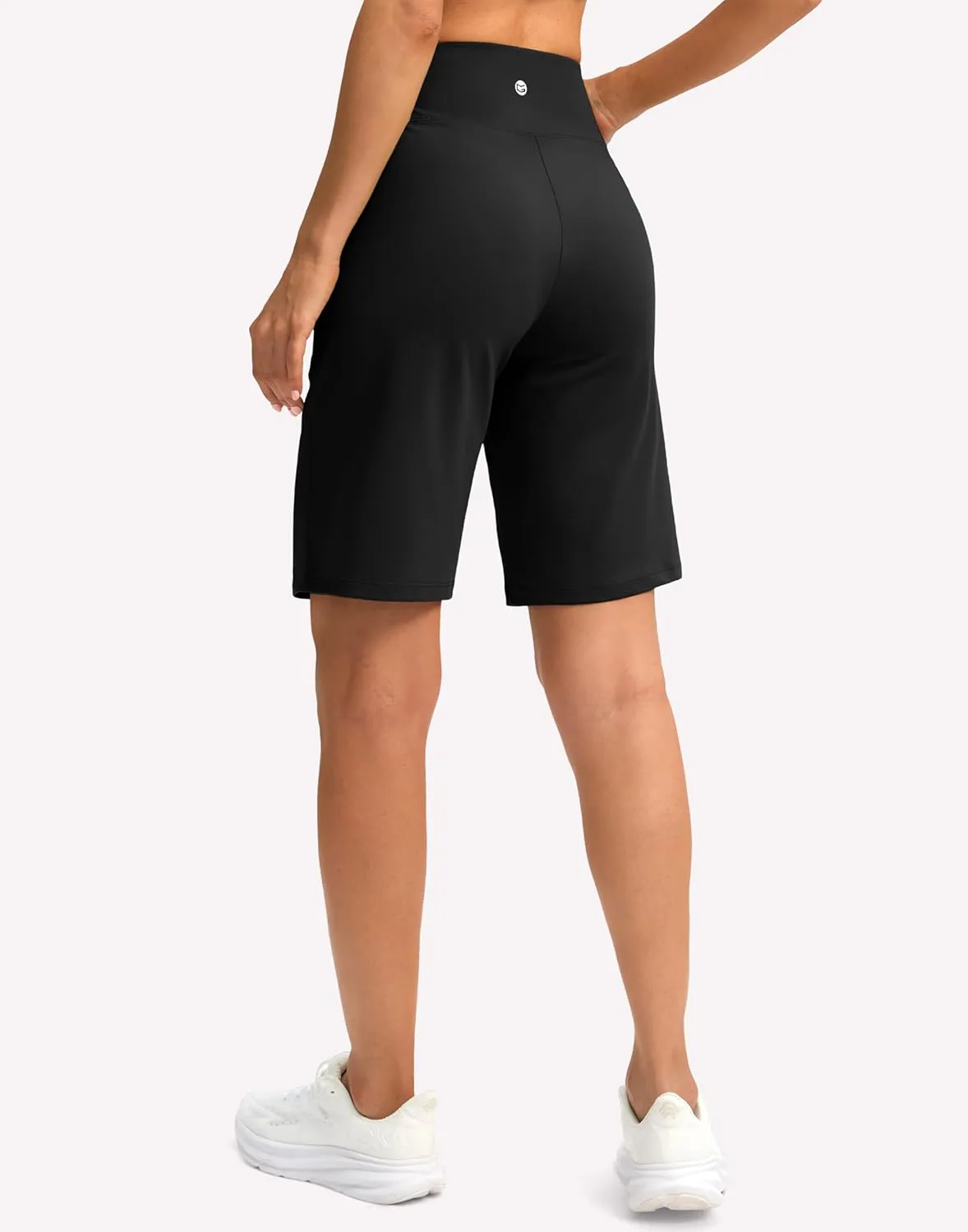 Women's 10" Bermuda Shorts Knee Length with Pockets High Waisted Athletic Long Shorts for Casual Walking Running Yoga