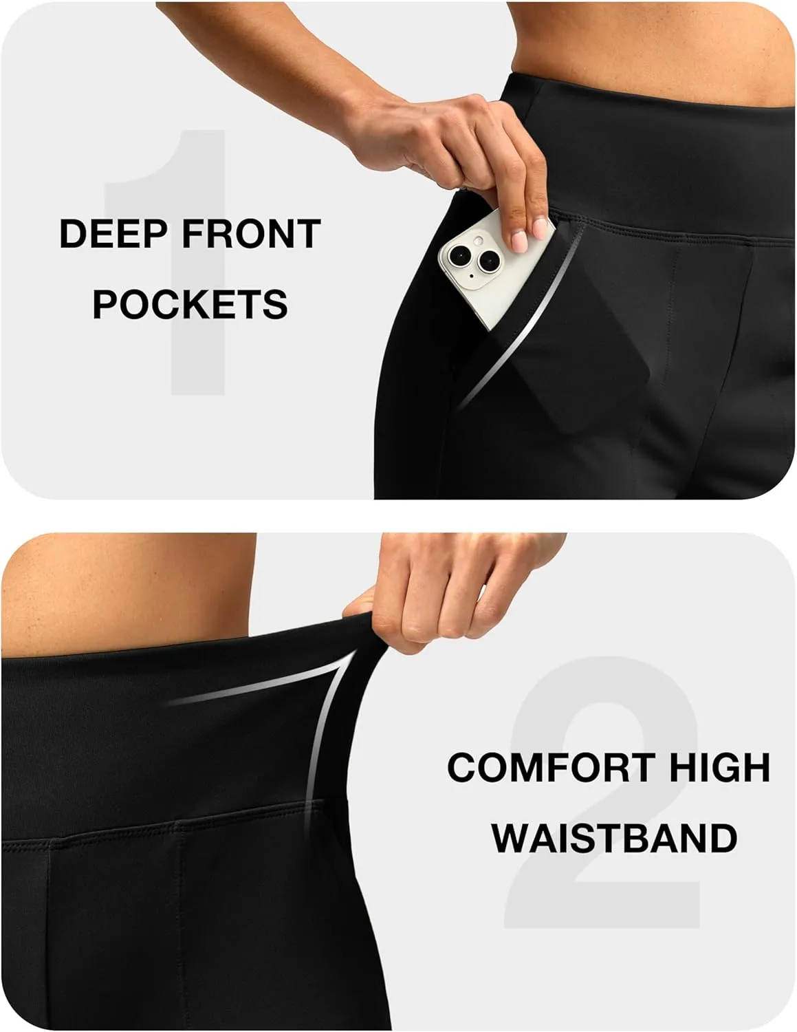 Women's 10" Bermuda Shorts Knee Length with Pockets High Waisted Athletic Long Shorts for Casual Walking Running Yoga