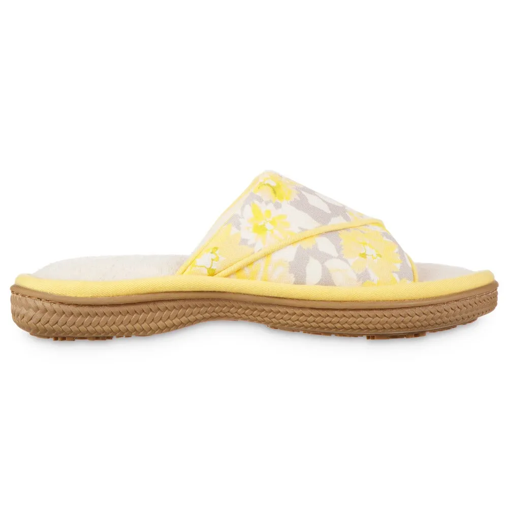 Women's Cotton Floral Keilly Slide with Enhanced Heel Cushion