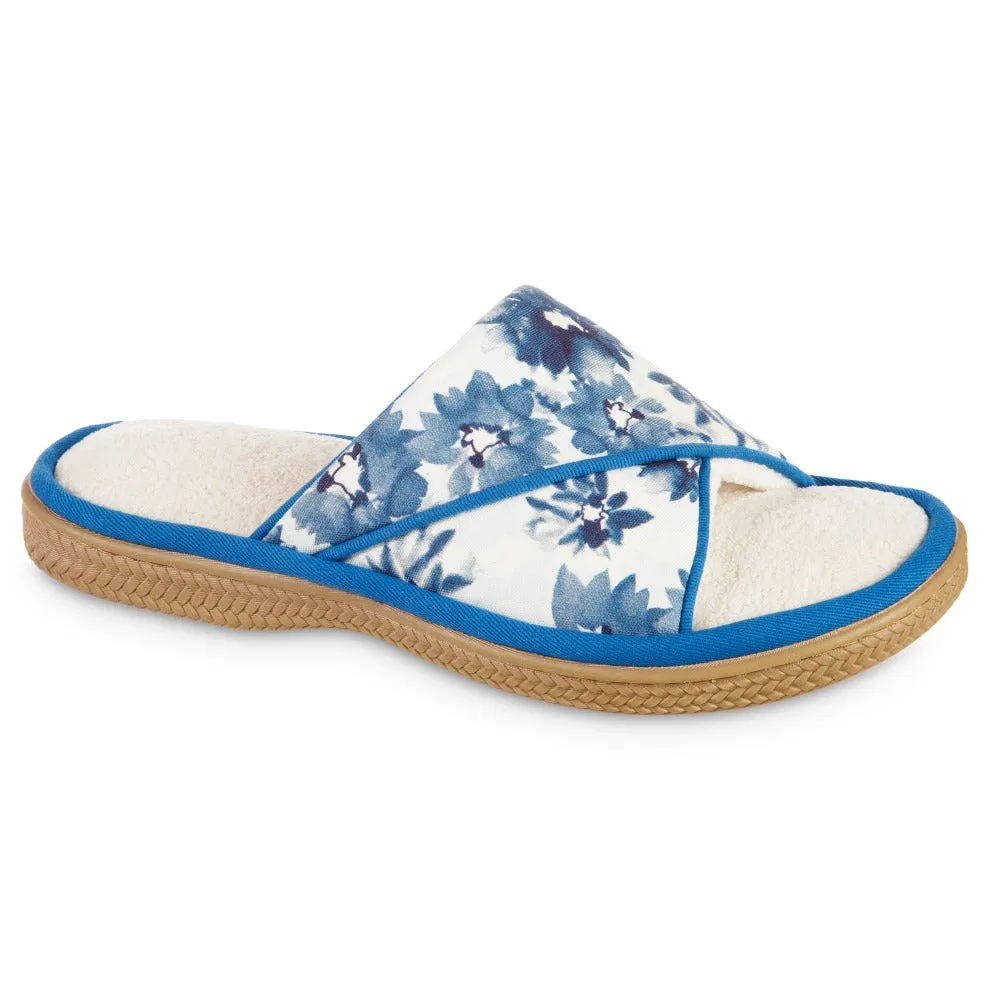 Women's Cotton Floral Keilly Slide with Enhanced Heel Cushion
